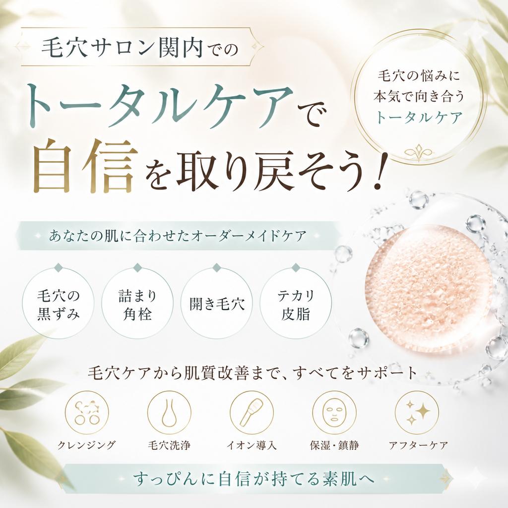 毛穴サロン関内でのトータルケアで自信を取り戻そう！