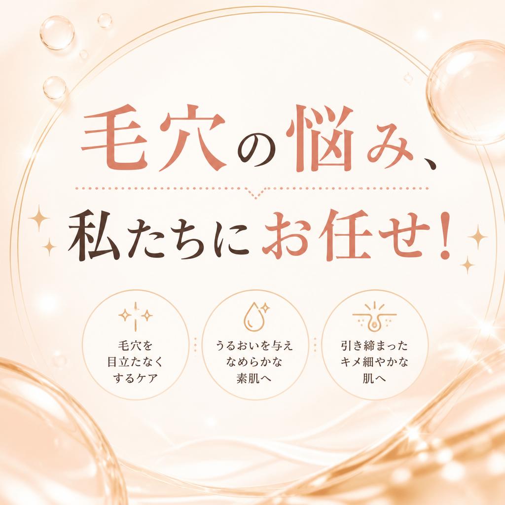 毛穴の悩み、私たちにお任せ！